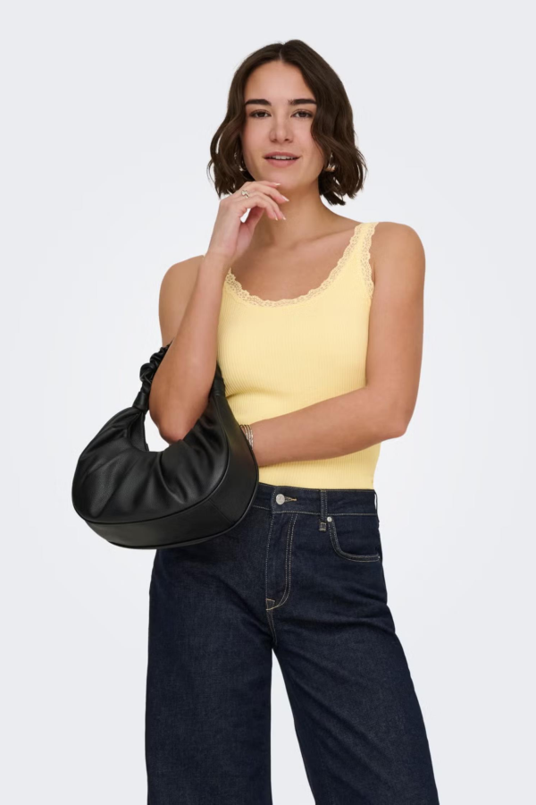 ORG MARKA STORE 15345994 KENDINDEN CIZGILI DANTEL ASKI DETAYLI TSH
