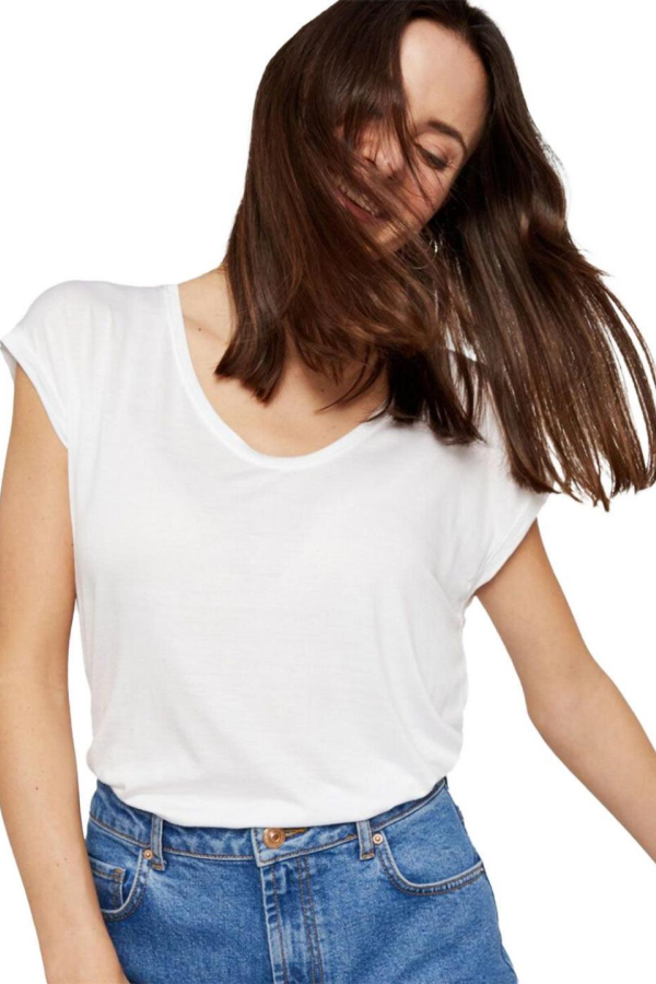 ORG MARKASTORE 17078732 ACIK YAKA KESIK KOL TSHIRT