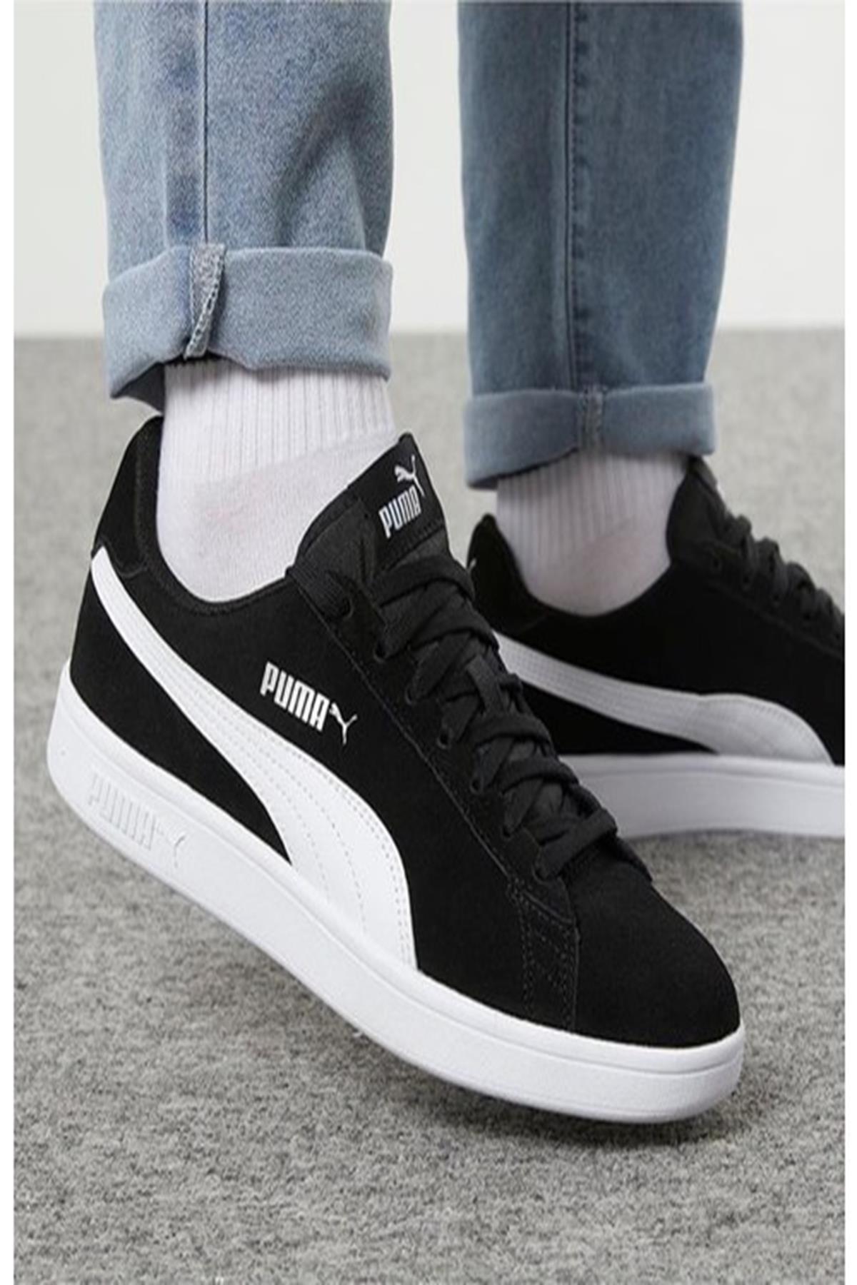 PUMA 364989 SMASH V2 NUBUK YANLARI 4 DIKIS DERI SERIT SPOR AYAKKABI