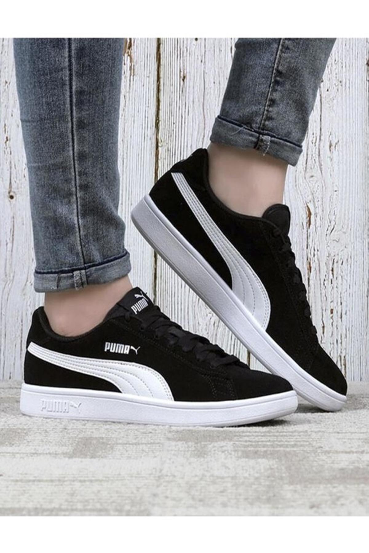 PUMA 364989 SMASH V2 NUBUK YANLARI 4 DIKIS DERI SERIT SPOR AYAKKABI