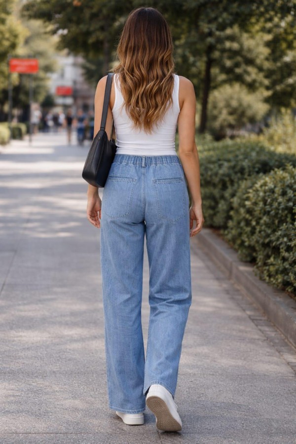 SISLEY BEL ARKASI LASTIKLI 2 DIK CEP BOL  PACA PANTOLON