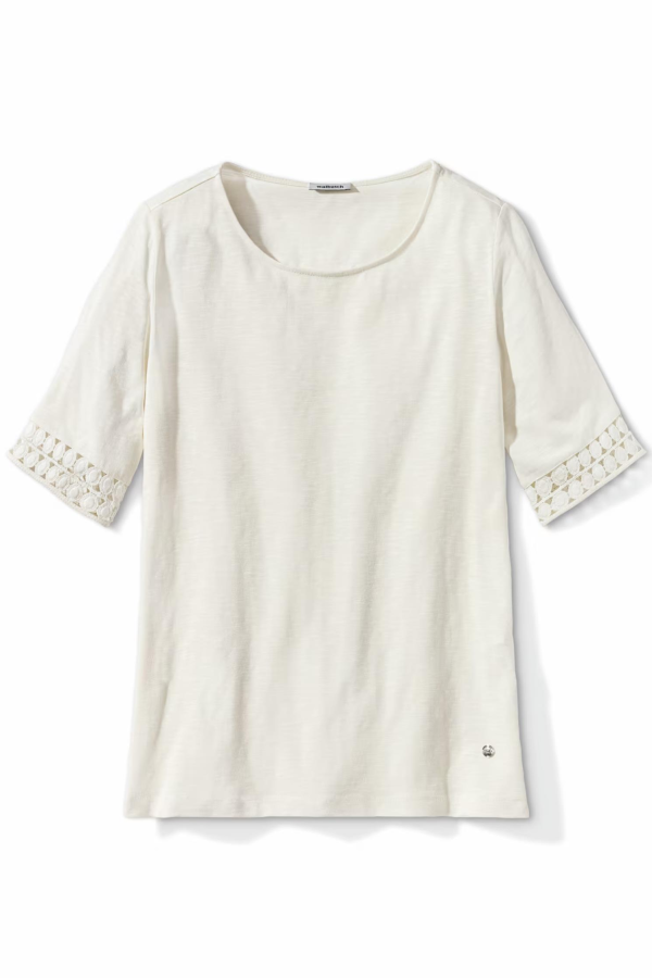 WALBUSCH 43-5957 / 890.947 / 280 ACIK YAKA KOL UCU DANTEL DIKISLI KISA KOL TSH