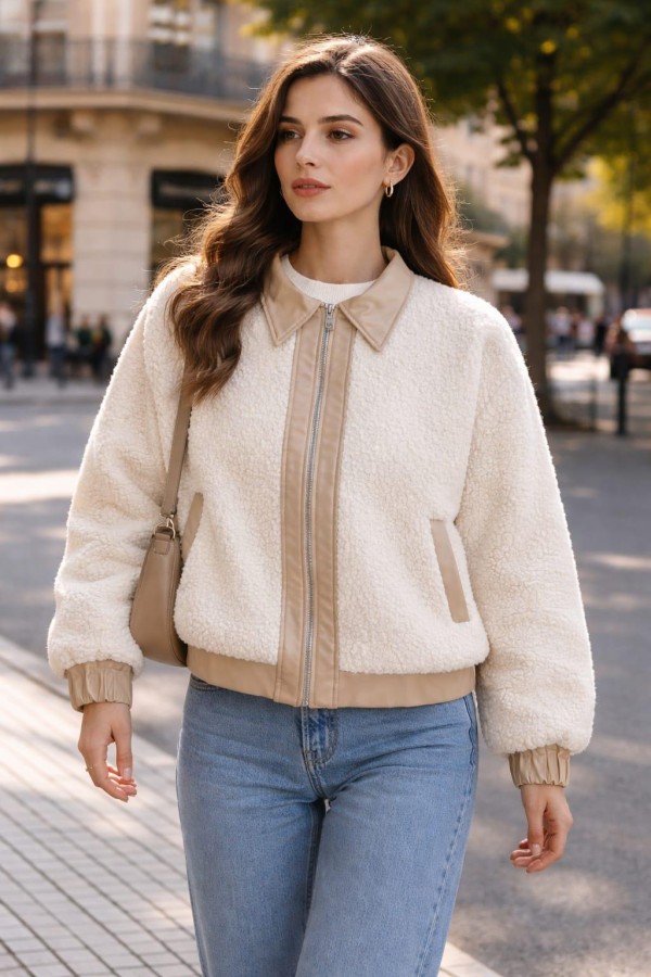 WS ON FERMUAR VE YAKA ETRAFI SUNI  DERILI PELUS  CEKET