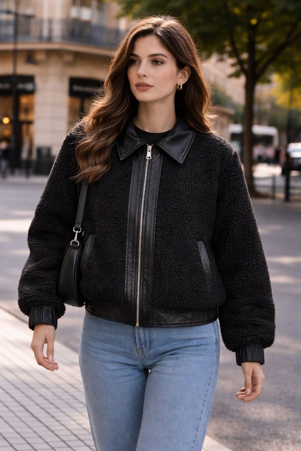 WS ON FERMUAR VE YAKA ETRAFI SUNI  DERILI PELUS  CEKET